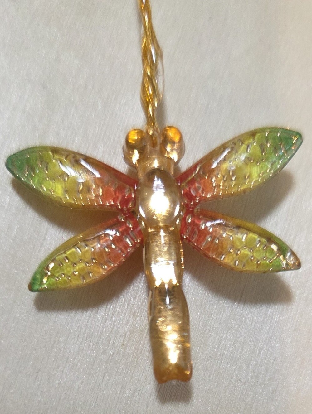 Whimsical Enameled Giraffe Dragonfly Bag Charm Keychain Green Beaded Wristlet - Picture 12 of 16